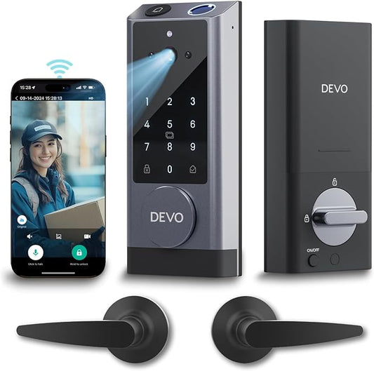 Devo G1 Video Smart Lock with Camera&Doorbell, 6-in-1 Keyless Entry Door Lock by DEVO