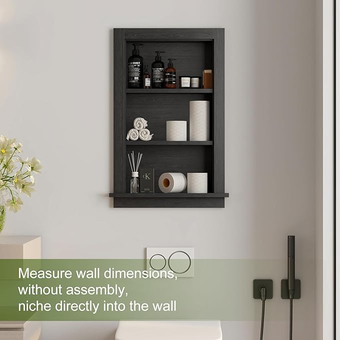 Recessed Medicine Cabinet, 14x24 in Wall Bathroom Cabinet - Image 8