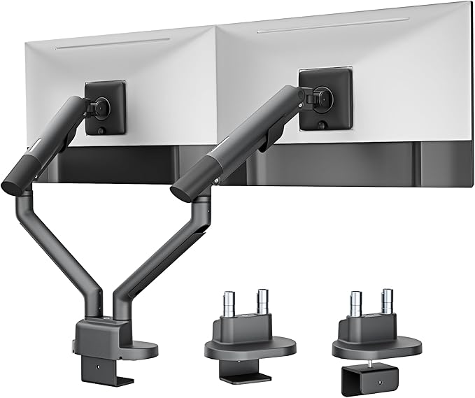 monTEK Dual Monitor Stand for 2 Screens 17 to 35 Inch, Heavy Duty Monitor Mount by monTEK