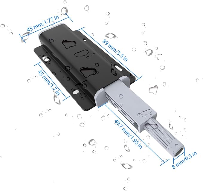 3 Pack Push to Open Cabinet Hardware, Touch Latches - Image 7