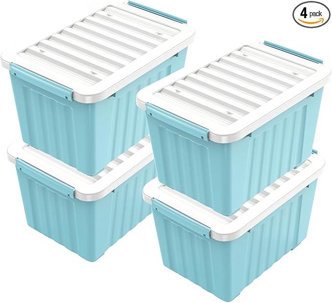 Nazhura 97 Quart Plastic Storage Bin, Large Storage Container, 97 Qt-4 Pack by NazhuraGoodCompanionAtHome