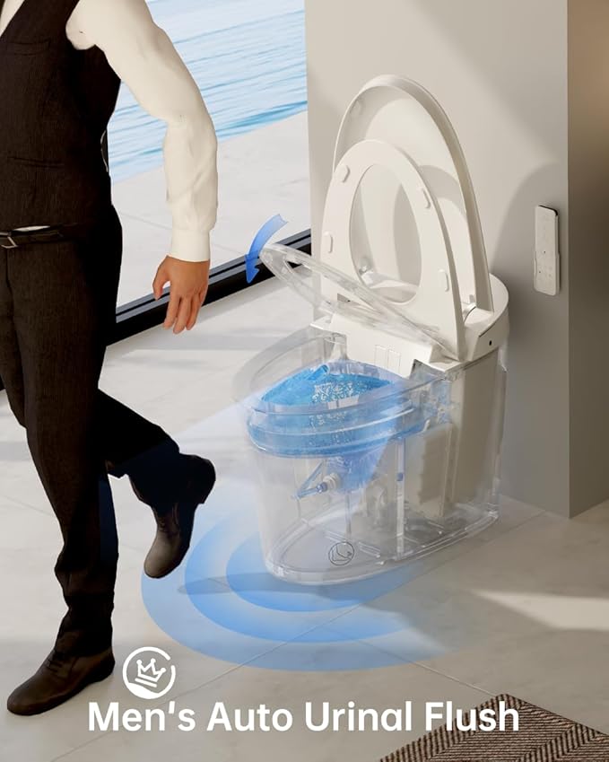 EPLO Smart Toilet Bidet, Auto Open Close, Foam Shiled, 1000 Gram MaP Flush Score - Image 2