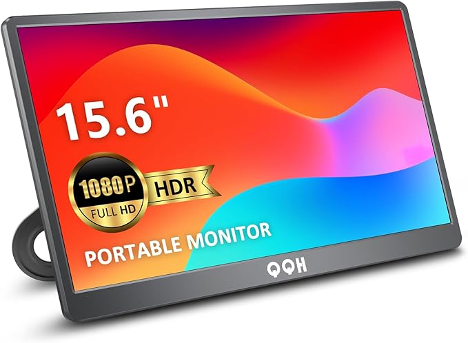 QQH Portable Monitor, 15.6" Portable Travel Monitor by QQH-QuicknessQualityHelpmate