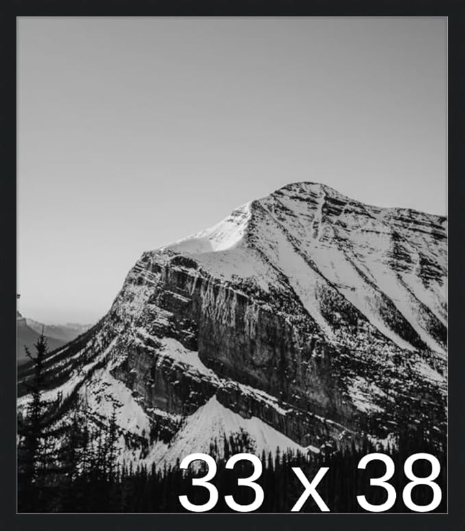 Frame It Easy 33 x 38 Black Wood Frame by FrameItEasy