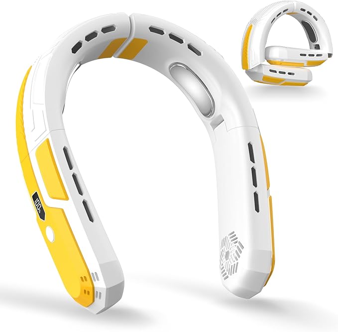 WXX Portable Neck Fan, 6000mAh Battery Neck Fan Rechargeable, 360° Cooling by WXX