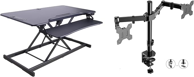 Rocelco 46" Electric Standing Desk Converter by Rocelco