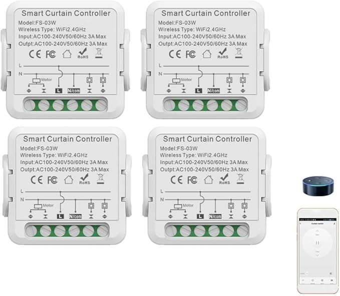 FTVOGUE Smart Curtain Controller Zigbee Switch, Voice Control, Shared Devices by FTVOGUE