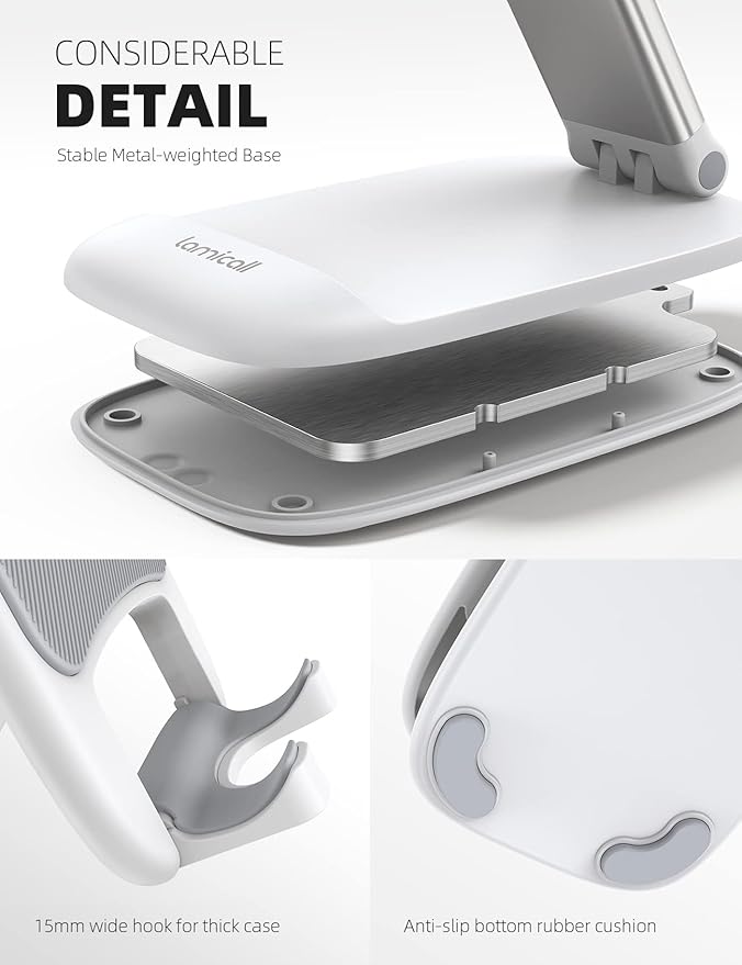 Lamicall White Cellphone Stand, Xmax Gift - Image 6