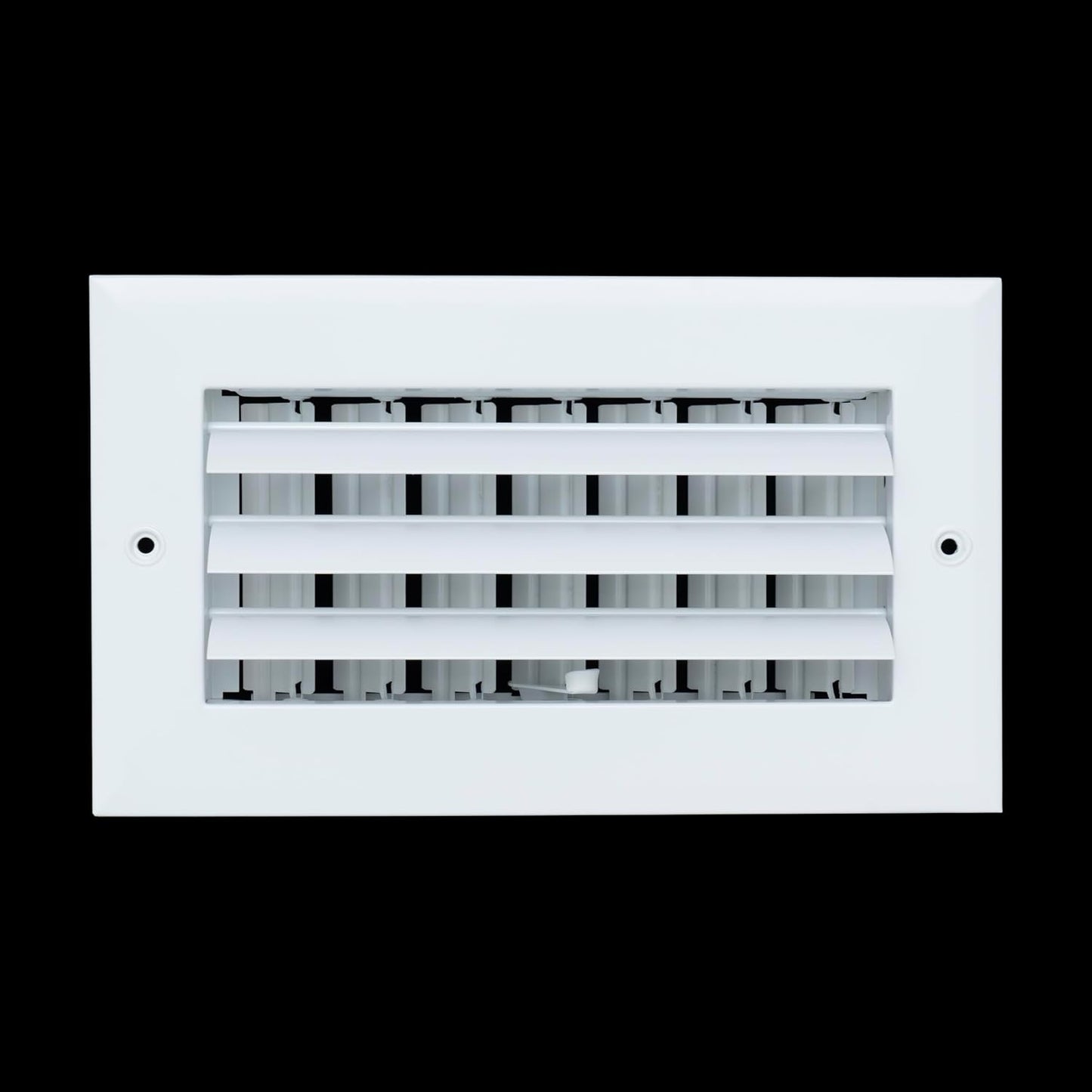 Fits 8x4 Duct Opening Aluminum 1-Way Adjustable Air Supply Grille by Handua | Curved Blade Register Vent Cover for Sidewall & Ceiling | White | Outer Size: 9.75" X 5.75"