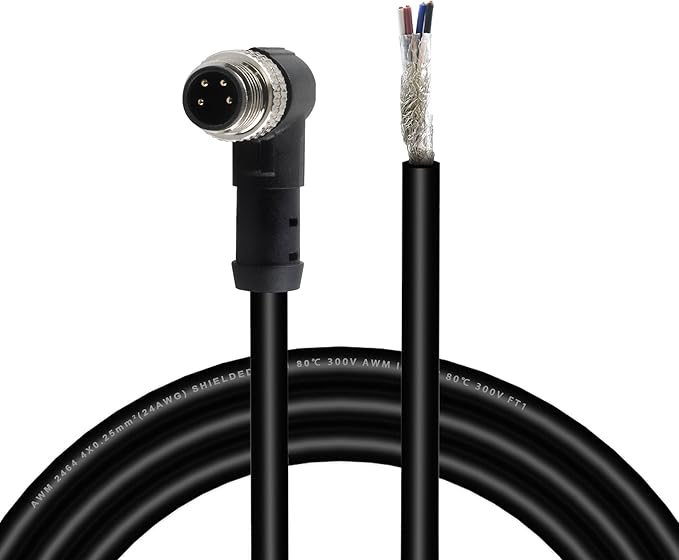 Lonlonty M8 Aviation Sensor Cable 4 Pin M8 Industrial Sensor Connector Shielded by Lonlonty