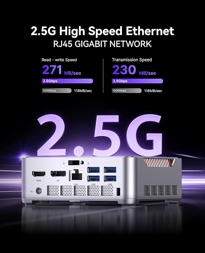 KAMRUI Hyper H2 Mini Gaming PC, in-tel Core i7-13620H Mini Computers, 32GB RAM - Image 7