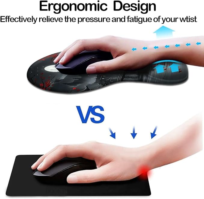 Ergonomic Mouse Pad with Wrist Rest, Gaming Mouse Pad with Wrist Support - Image 2