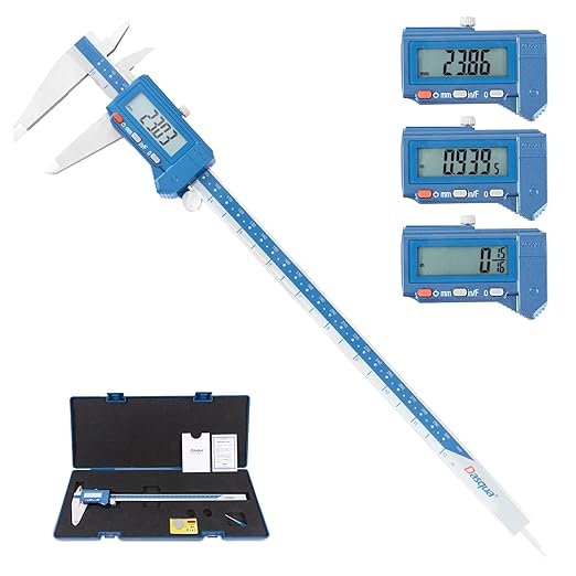 Dasqua Digital Caliper 12", IP54 Stainless Steel Water Resistant Caliper by Dasqua
