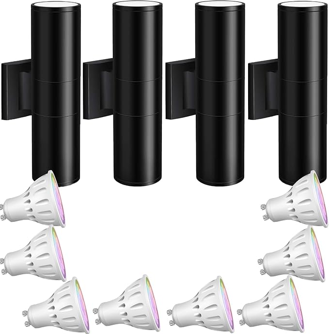 rosykite Exterior Double Up Down Outdoor Wall Lights, Mi.Light Remote Control - Image 9