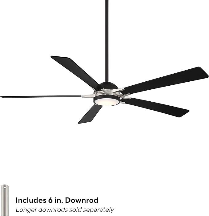 Rotary Indoor and Outdoor 5-Blade 65in Smart Home Ceiling Fan in Matte Black - Image 2