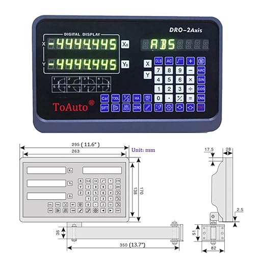 TOAUTO Digital Readout 2 Axis 3 Axis DRO Display Linear Scale 100~1000mm - Image 3