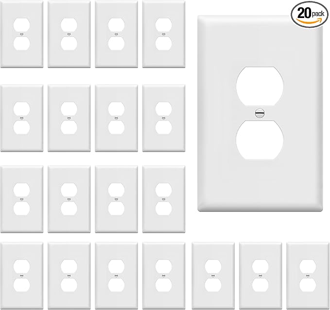 ENERLITES Jumbo Duplex Receptacle Outlet Wall Plate, Large Electrical Outlet by Enerlites