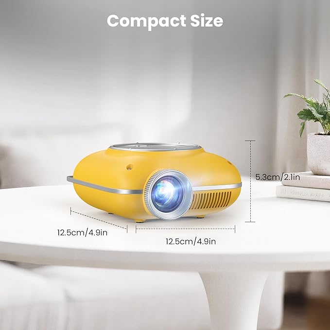 HOMPOW Mini Projector with Two -Way Bluetooth, Portable Projector - Image 8