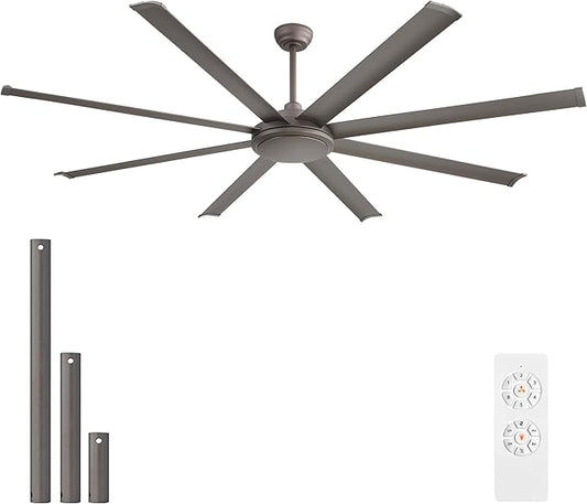 WINGBO 80 Inch Industrial Ceiling Fan without Light, 8 Aluminum Blades Ceiling by HomePage