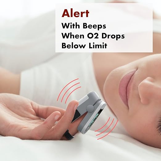 EMAY Sleep Oxygen Monitor with Built-in Recording Capability | Track Continuous - Image 3