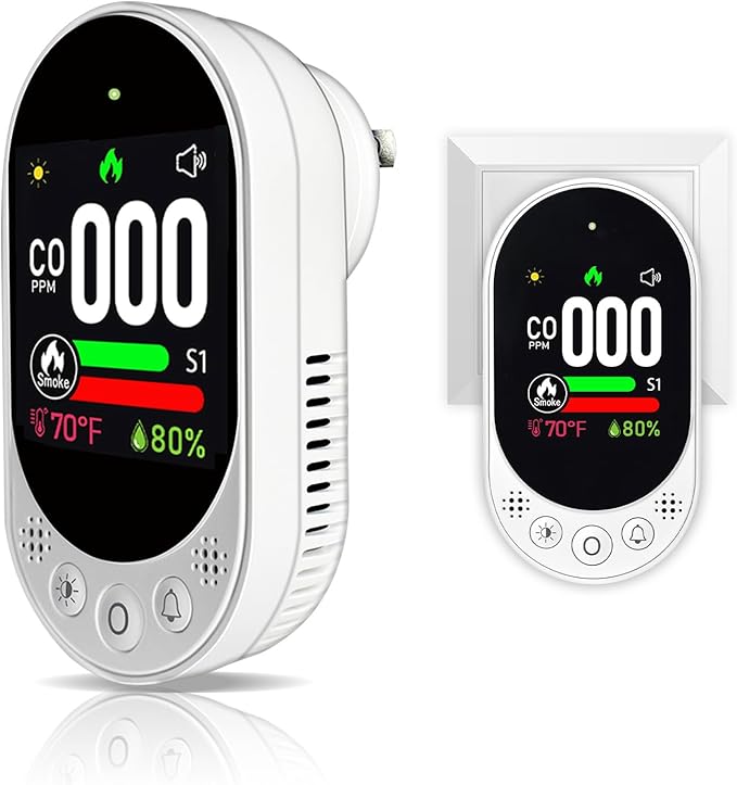 VETOUCH 4-in-1 Plug-in Smoke & Carbon Monoxide Alarms by VETOUCH