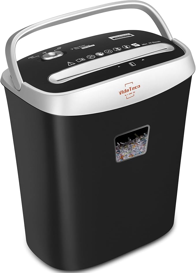 VidaTeco Paper Shredder for Home Office Heavy Duty by VidaTeco