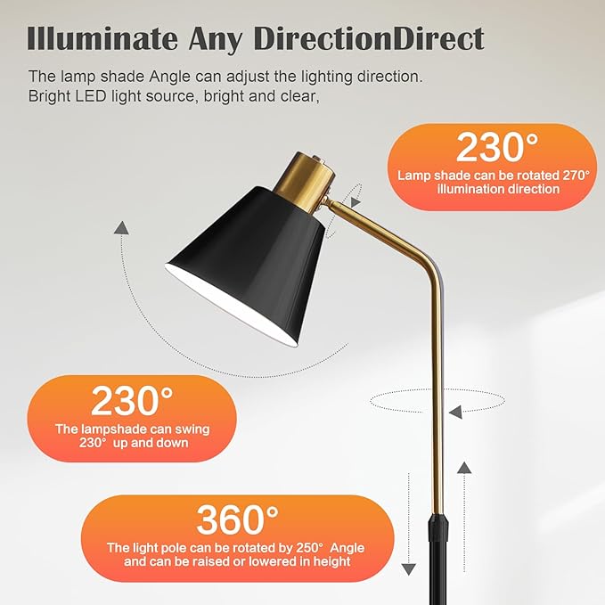 Dimmable Black Vintage Floor Lamps - Image 7