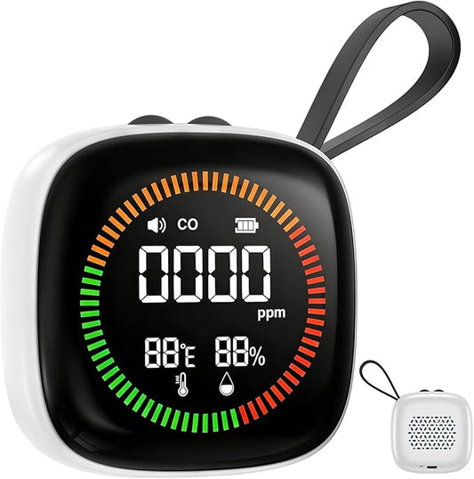 Portable Carbon Monoxide Detector, 3-in-1 Rechargeable Co Monoxide Detector by Bestechy