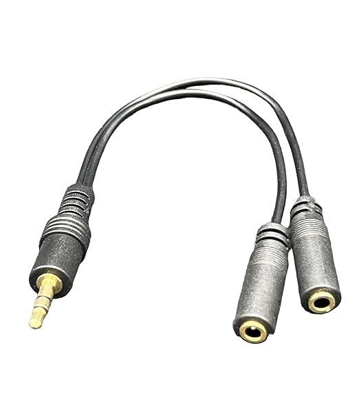 MasterStor Stereo Jack Splitter Cable3.5mm Male to 2 X Female Gold Plated - Image 5