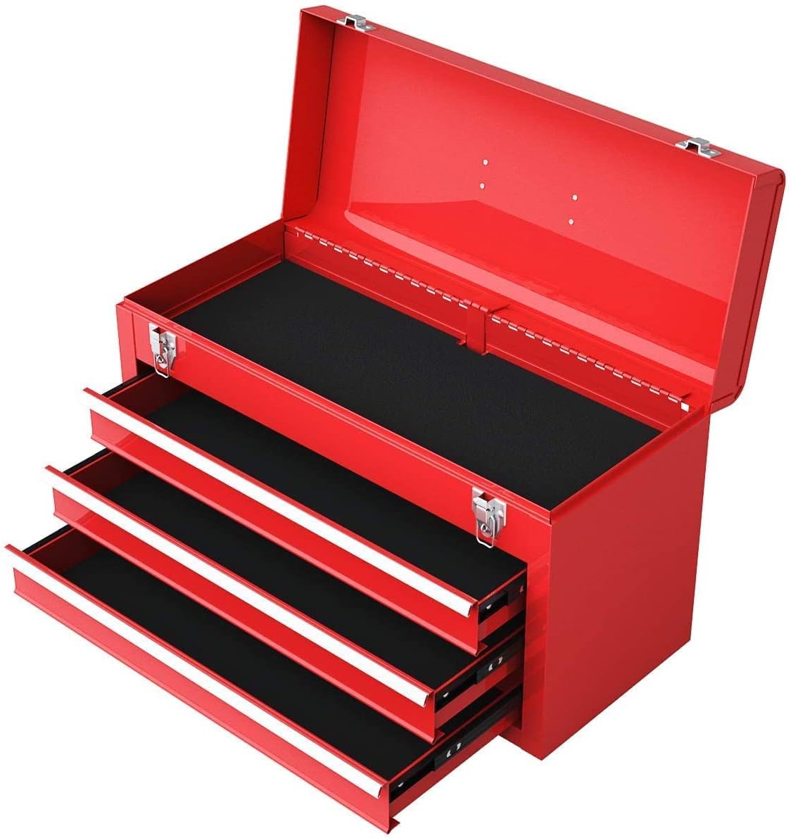 ironmax portable tool box, lockable steel tool chest, main product view