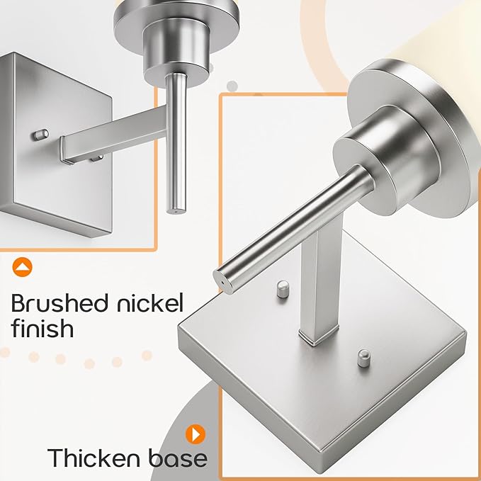 AONEON Bathroom Light Fixtures Brushed Nickel Vanity Lights - Image 7