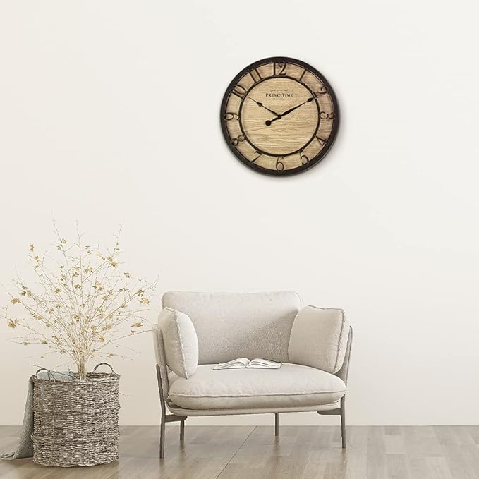 Presentime & Co 10" Farmhouse Series Wall Clock, Cottage Style, Vintage Design - Image 6