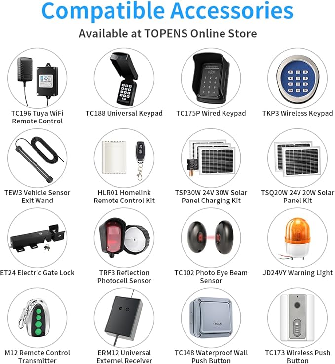 TOPENS A5S Automatic Solar Gate Opener - Image 8