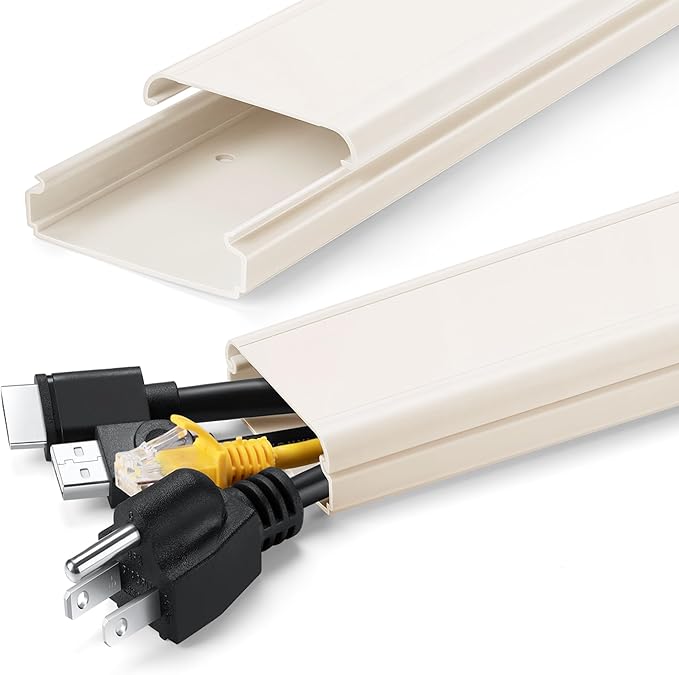 ZhiYo TV Cord Hider for Wall Mounted TV 34in, Large Cord Cover Wall, PVC Cable by ZhiYo