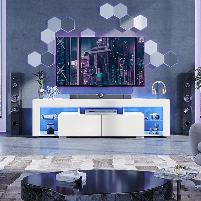 WLIVE TV Stand for 65 to 70 Inch TV, Modern Entertainment Center - Image 8