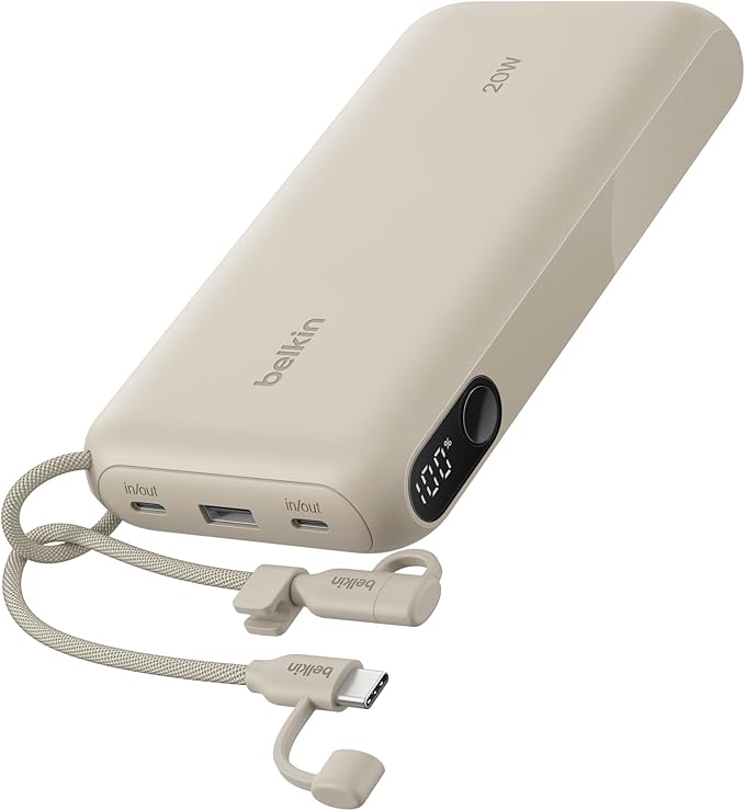Belkin Portable Charger, USB-C Power Bank 20, 000mAh w/ 2X USB-C Ports & 1x A by Belkin