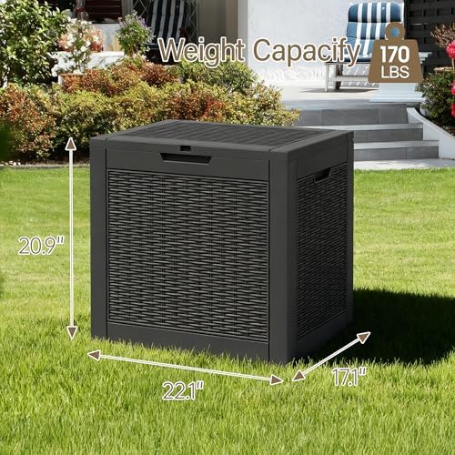 outdoor storage waterproof deck box for patio (31 shown in use
