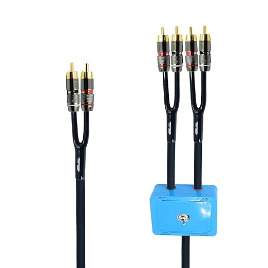 7ft Sound Channel swicher 2 male to 4 Male RCA Switch Selector 2 input 1 Output by Arklove