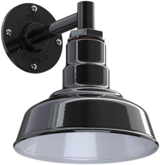 Steel Lighting Co. Hawthorne Barn Light | Outdoor Wall Mounted | 8 inch Dome | by SteelLightingCo