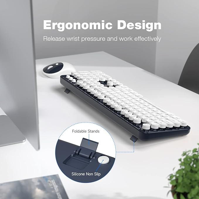 MOFII Wireless Keyboard and Mouse Combo, Computer Full Size 2.4G Plug and Play - Image 3