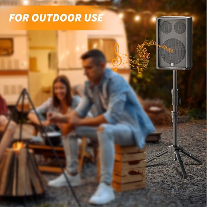 Small Speaker Stands 2 Pack, 24-50 Inch Height Adjustable Speaker Tripod Stand - Image 9
