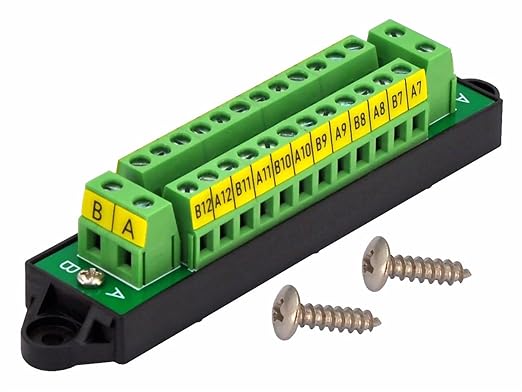 16Amp AC/DC 48V 2x12 Position Terminal Block Distribution Module. OONO D-1410GP - Image 2