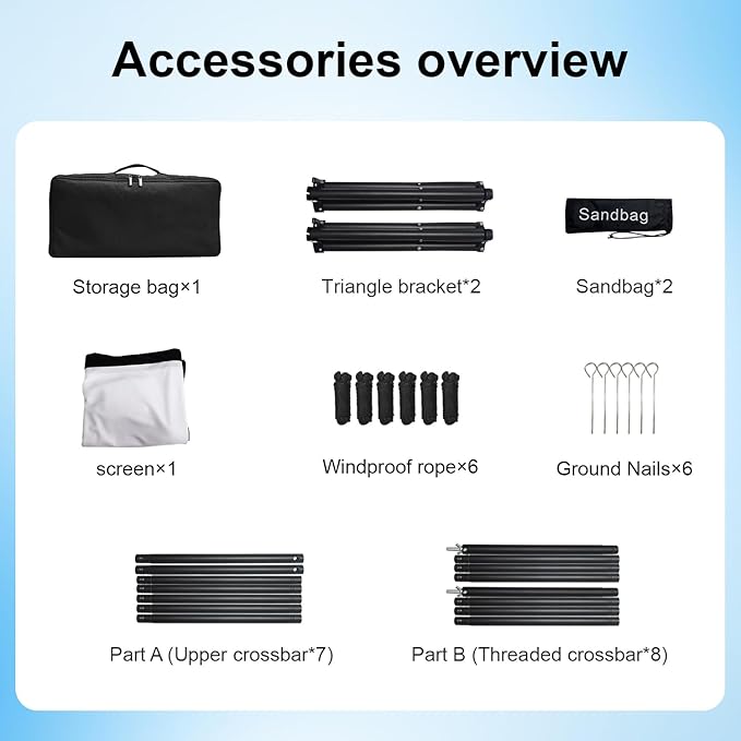 VntB 120 inch Projector Screen - Image 3
