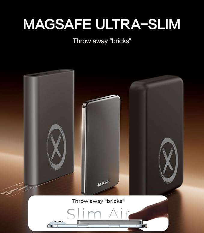 ULiXWH for Magsafe Portable Charger for iPhone, 2025 Upgrade 5000mAh Fast - Image 2