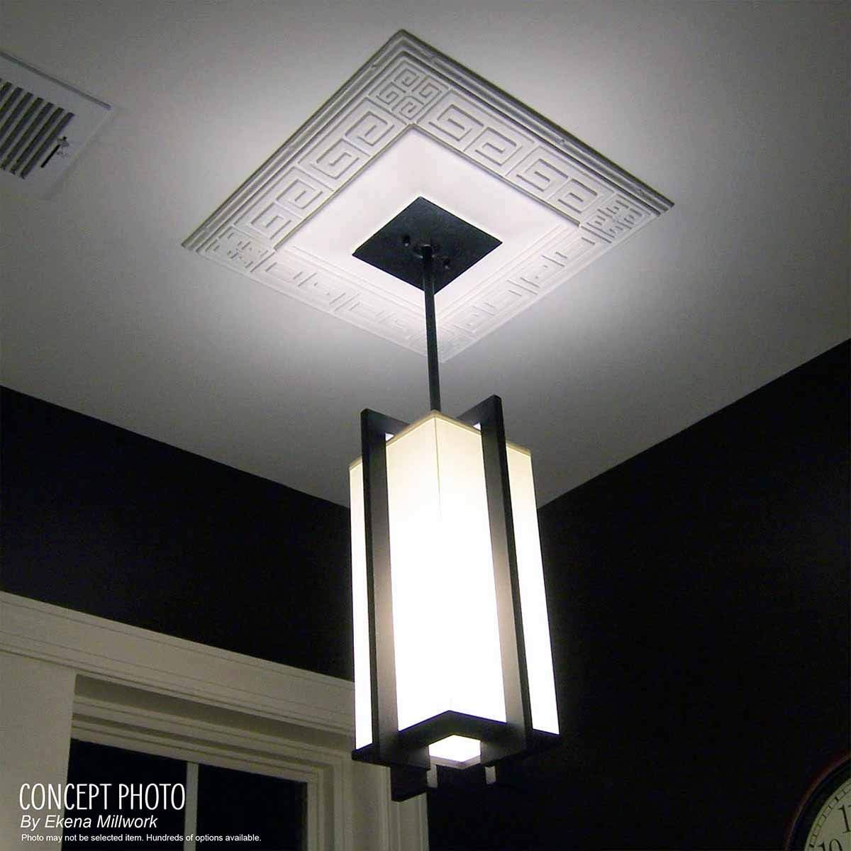 Ekena Millwork CM28OSMMC Cm28Osmmc Oslo Ceiling Medallion, 28-1/8" X 1-3/4", Mississippi Mud Crackle
