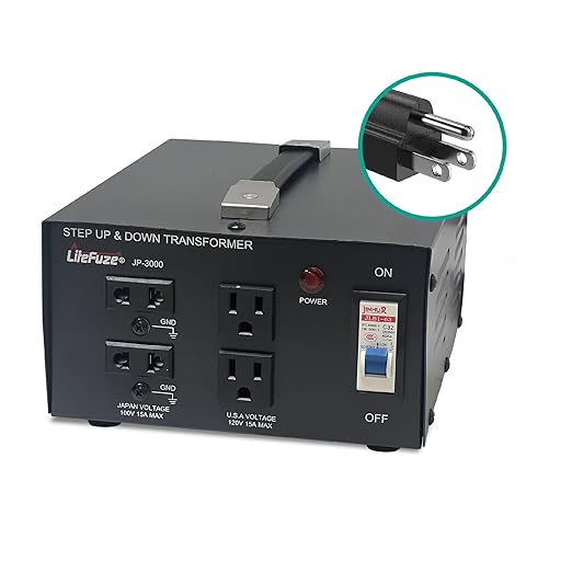 LiteFuze 3000 Watt Japan Voltage Converter Transformer Step Up/Down - 100v to - Image 2