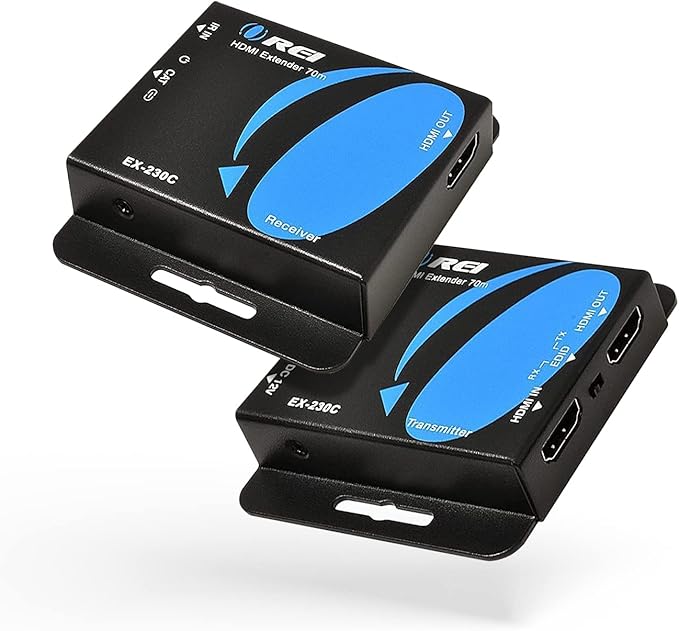OREI 4K HDMI Over Ethernet CAT6/CAT7 Extender, Extender RJ45 4K@30Hz Upto 130 by OREI