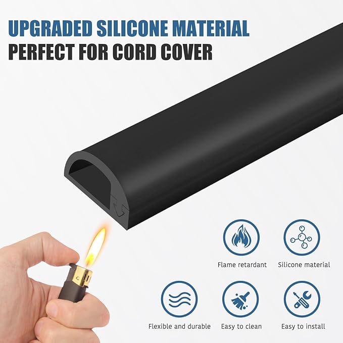 Silicone Wall Wire Hider, Side Open Wire Covers - Image 3