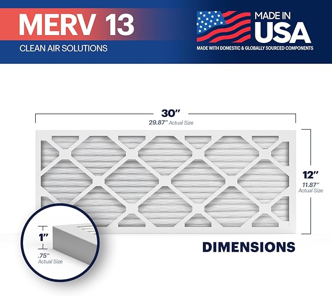 BNX TruFilter 12x30x1 Air Filter MERV 13 - Image 2