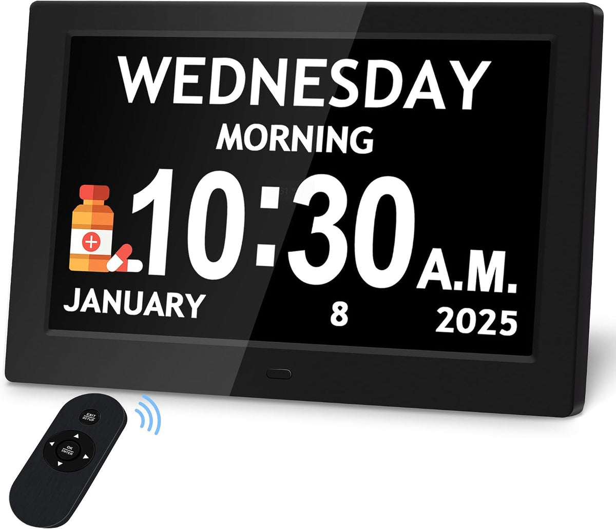 10.1'' Digital Clock, 1280*800p HD Extra Large Display, Digital Clock